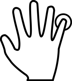 Pinky Finger Print Scanning Outline Svg Vector, Free Vectors File